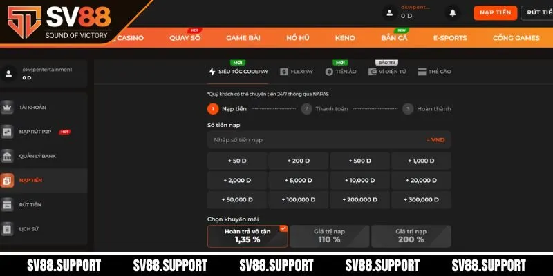 Nạp tiền bằng Code Pay
