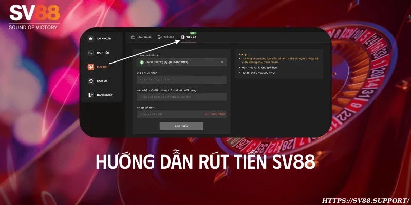 Rút tiền SV88